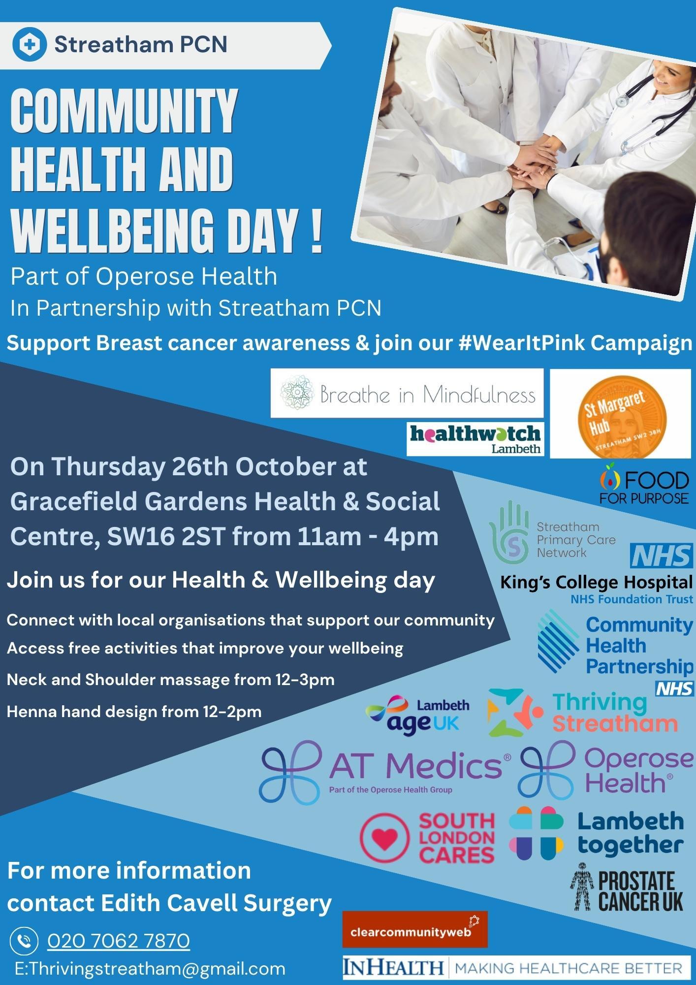 Community Health and Well Being Day